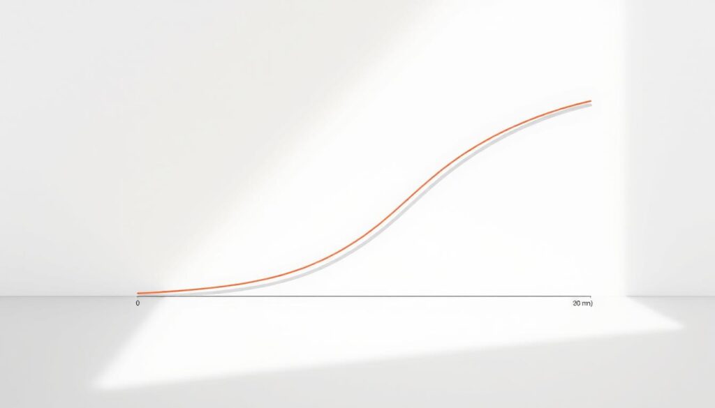 A detailed Lorenz curve depicting the distribution of income within a population. The curve is rendered against a clean, minimalist background with a soft, muted color palette. The line of the Lorenz curve is rendered with precision, flowing smoothly to illustrate the concept of income inequality. The overall composition has a scholarly, analytical feel, suitable for inclusion in an academic article on the topic of wealth inequality. Lighting is natural and diffuse, creating subtle shadows and highlights that add depth and dimensionality to the visualization. The camera angle is slightly elevated, providing a clear, unobstructed view of the Lorenz curve and its underlying meaning.