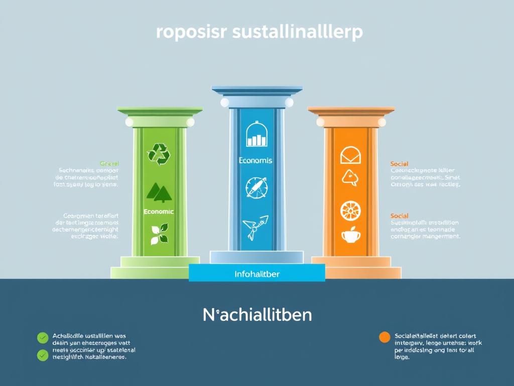 Die drei Säulen der Nachhaltigkeit: Infografik zeigt das Zusammenspiel von ökologischer, ökonomischer und sozialer Nachhaltigkeit Die drei Säulen der Nachhaltigkeit: Infografik zeigt das Zusammenspiel von ökologischer, ökonomischer und sozialer Nachhaltigkeit