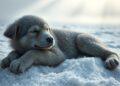 Eiszeit Hundewelpe