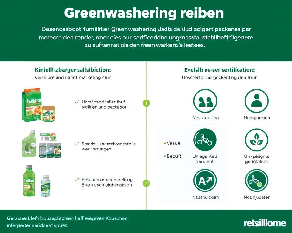 Greenwashing erkennen: Infografik zeigt, wie man echte Nachhaltigkeit von oberflächlichen Marketingversprechen unterscheiden kann Greenwashing erkennen: Infografik zeigt, wie man echte Nachhaltigkeit von oberflächlichen Marketingversprechen unterscheiden kann