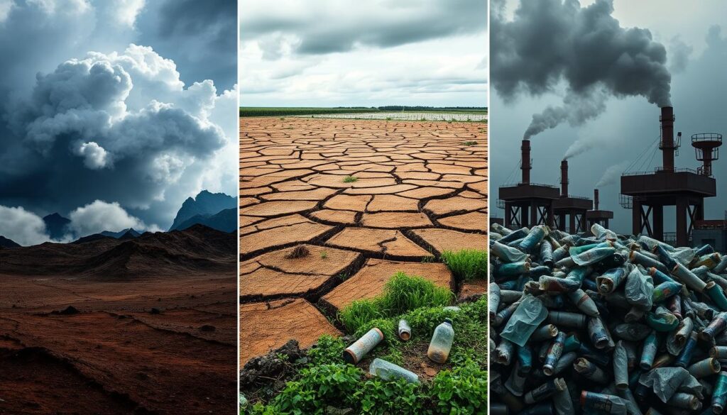 Herausforderungen der Nachhaltigkeit: Klimawandel, Ressourcenknappheit und Umweltverschmutzung als zentrale Probleme unserer Zeit Herausforderungen der Nachhaltigkeit: Klimawandel, Ressourcenknappheit und Umweltverschmutzung als zentrale Probleme unserer Zeit