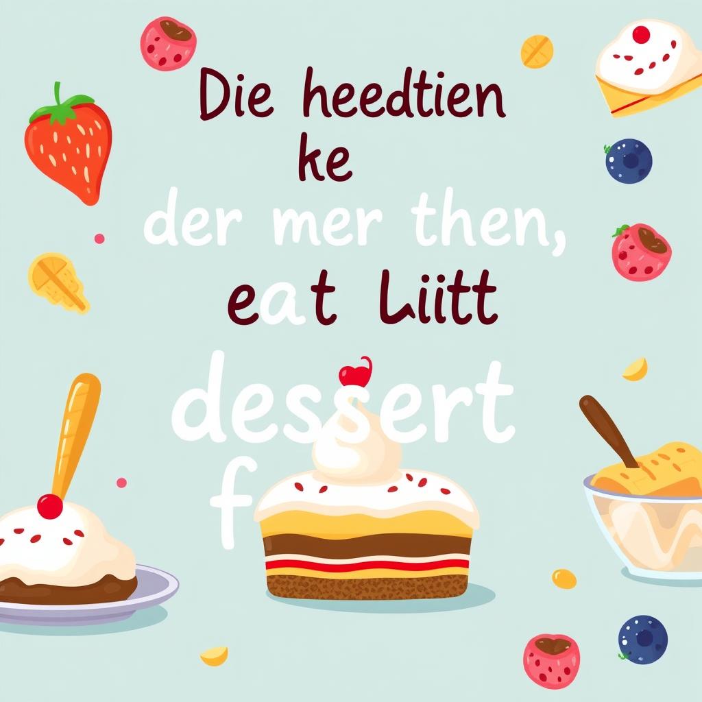 Lustiger Spruch über das Leben und Dessert