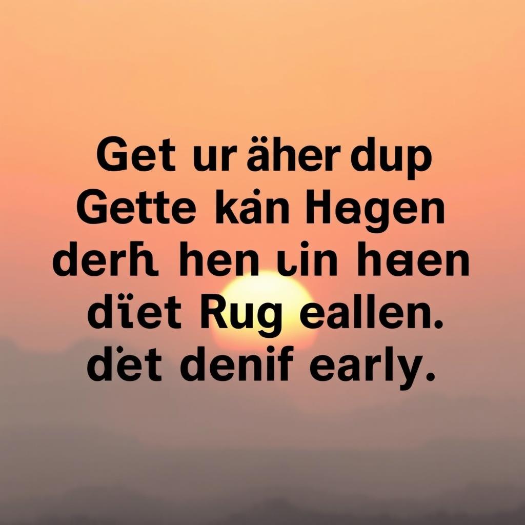 Lustiger Spruch über früh aufstehen