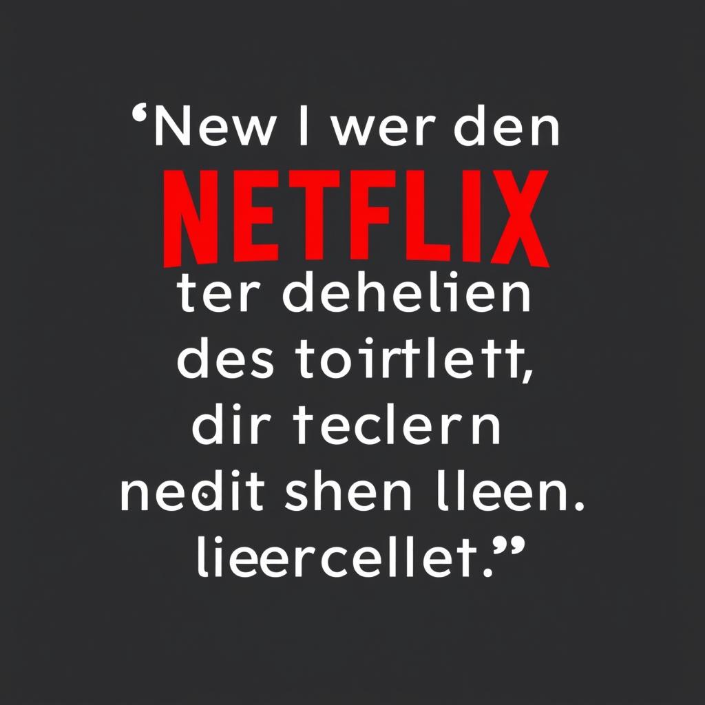 Lustiger neuer Spruch über Netflix und Karriere