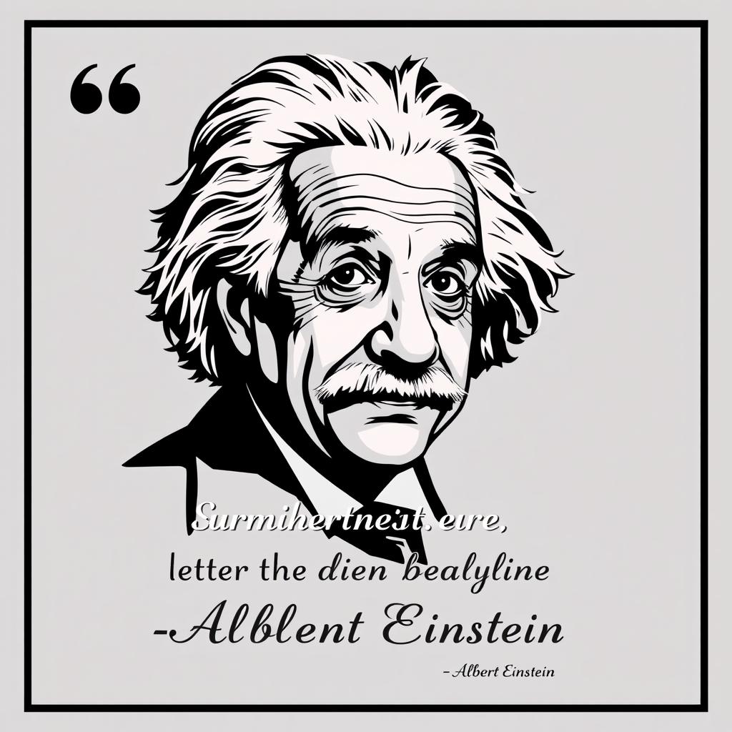 Lustiges Zitat von Albert Einstein mit Porträt