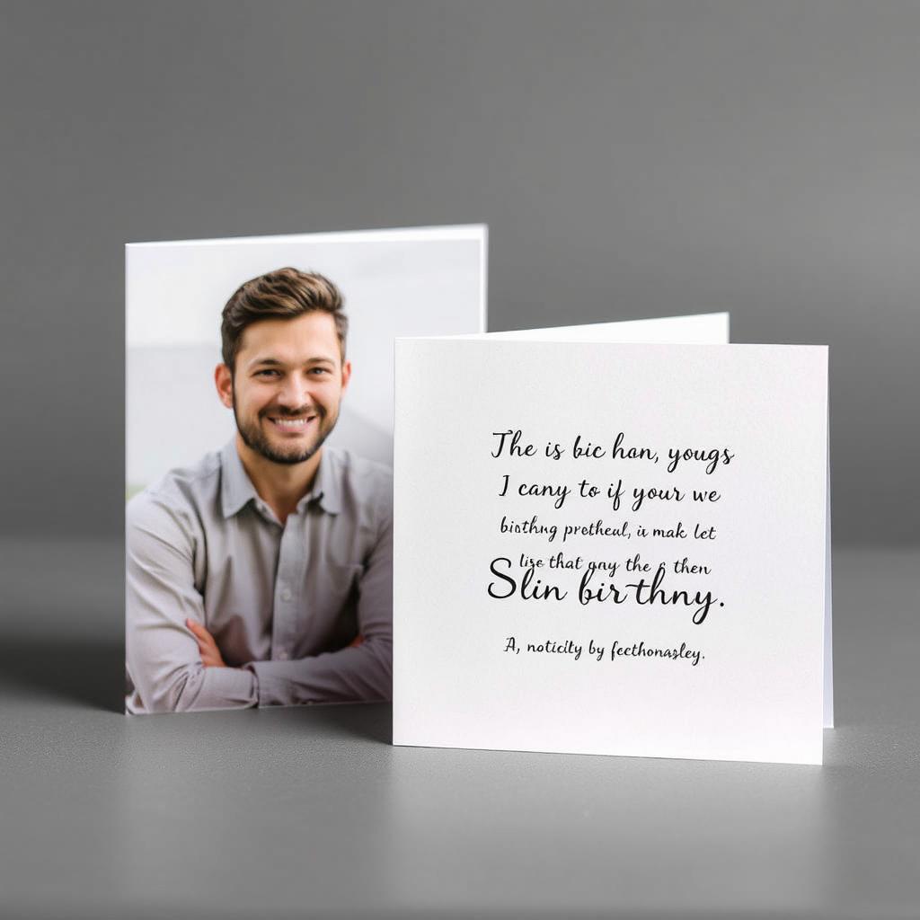 Personalisierte Geburtstagskarte mit Foto und individuellem Spruch