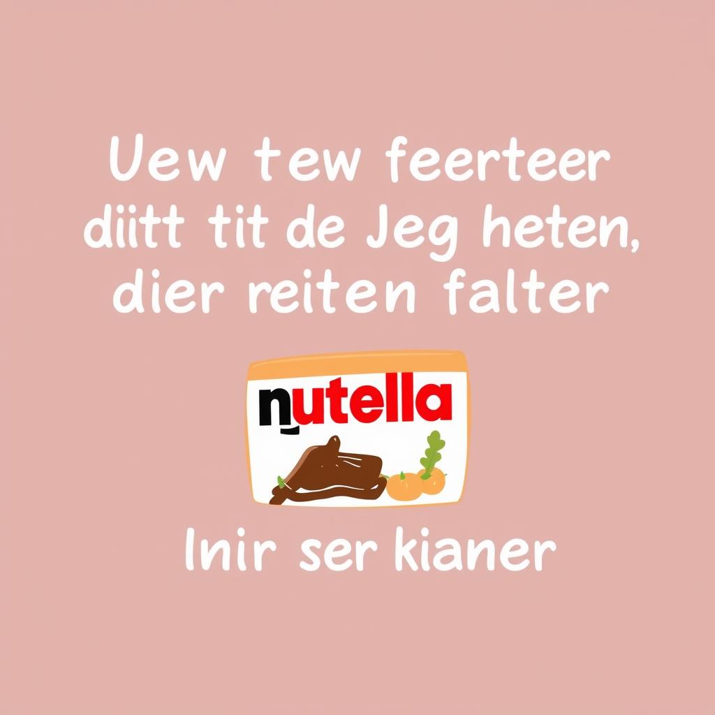 Witziger neuer Spruch über Fitness und Nutella