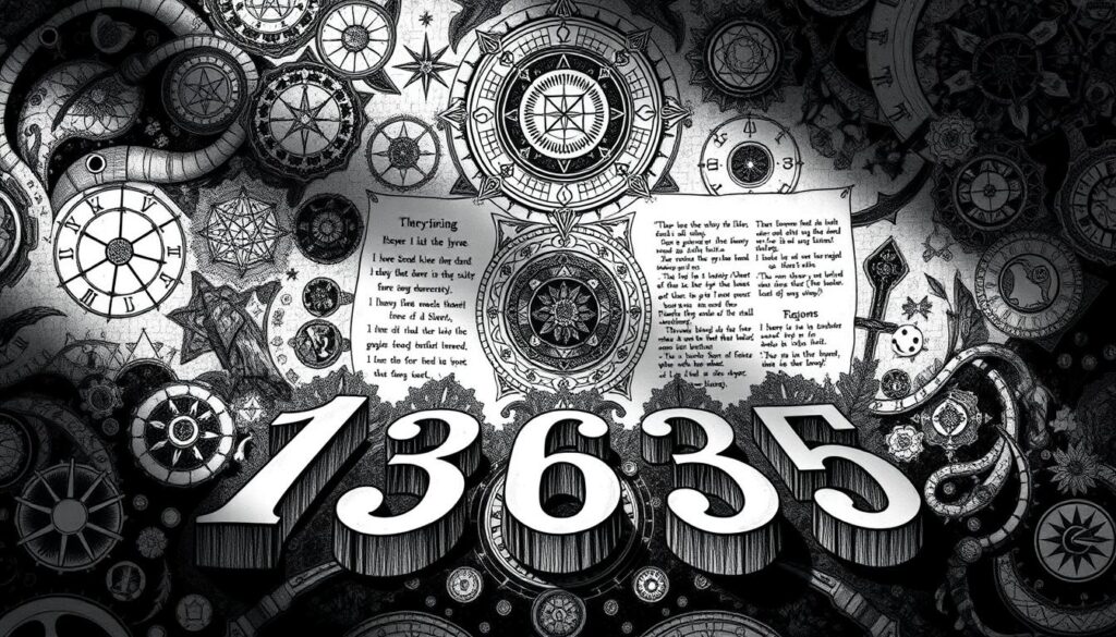 A detailed black and white illustration depicting the symbolic meaning of mirrored numbers, with subtle pops of color to highlight key elements. The foreground features a set of mirrored numbers arranged in a visually striking pattern, while the middle ground showcases various interpretations and symbolic associations. The background incorporates mystical, esoteric motifs and textures to convey a sense of mystery and spirituality surrounding the subject matter. The lighting is soft and evocative, creating an atmospheric and contemplative mood. The overall composition emphasizes the significance and interpretation of mirrored numbers as a subject of study and personal reflection.