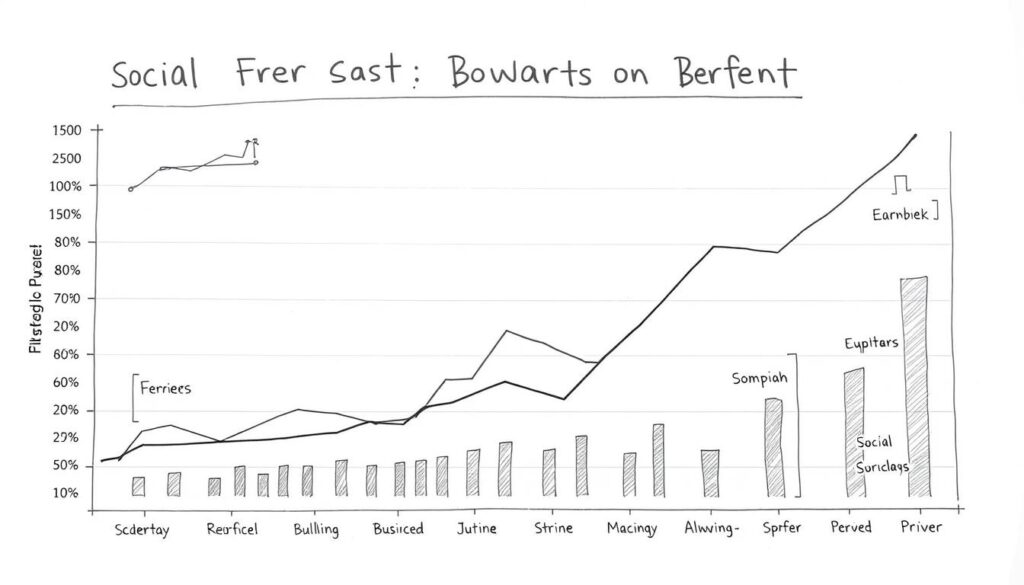 A detailed graph depicting the impact of social benefits, showcasing the various groups affected. A monochromatic sketch-like style, with precise linework and subtle hints of color to highlight key elements. The composition should balance a clear overview of the data with a clean, minimalist aesthetic, conveying the essential facts and figures in a visually compelling manner. The lighting should be soft and even, emphasizing the technical nature of the subject matter. The camera angle should provide a broad, comprehensive view, allowing the audience to easily interpret the information presented.