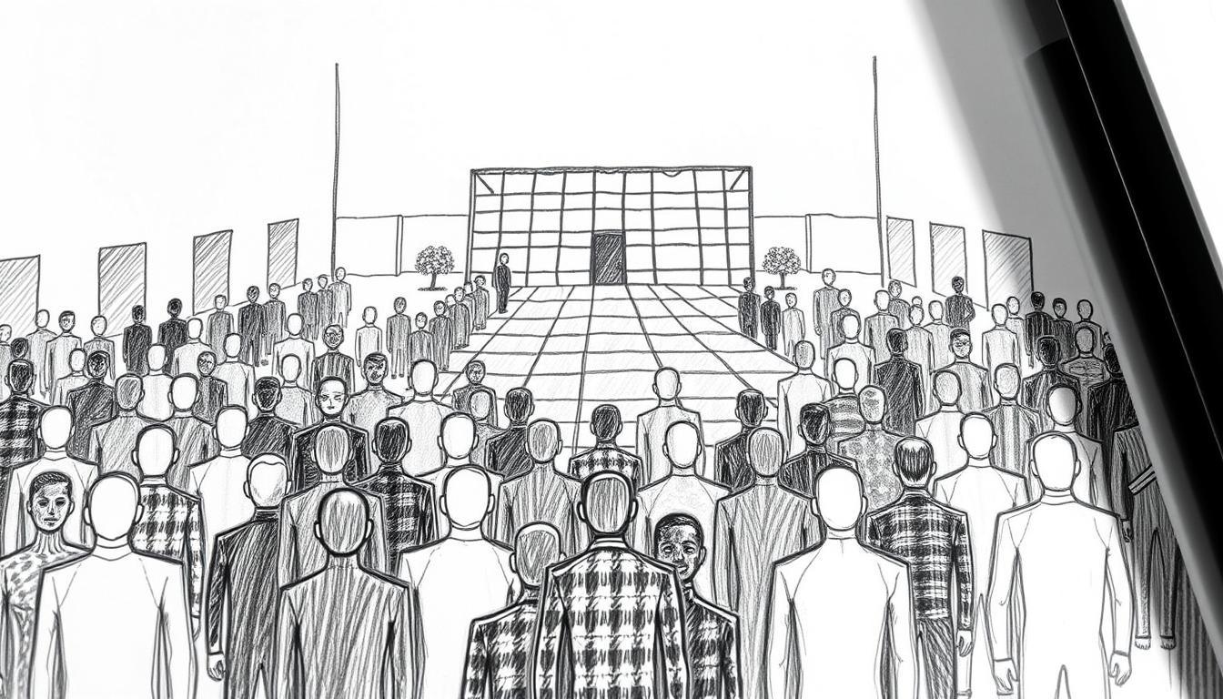 A detailed illustration of "versichertengruppen beitragsbelastung" showcasing the varying impact of changes on different insured groups. A black and white pencil sketch with selective pops of color, capturing the nuances of the subject matter. The foreground depicts a diverse array of figures, each representing a distinct insured group, arranged in a balanced composition. The middle ground features a grid-like structure, symbolizing the complex system of contributions and burdens. The background subtly hints at the broader context, with minimalist architectural elements and a sense of depth. The lighting is soft and directional, creating depth and emphasizing the key elements. The overall mood is one of thoughtful analysis, inviting the viewer to explore the intricacies of the subject.