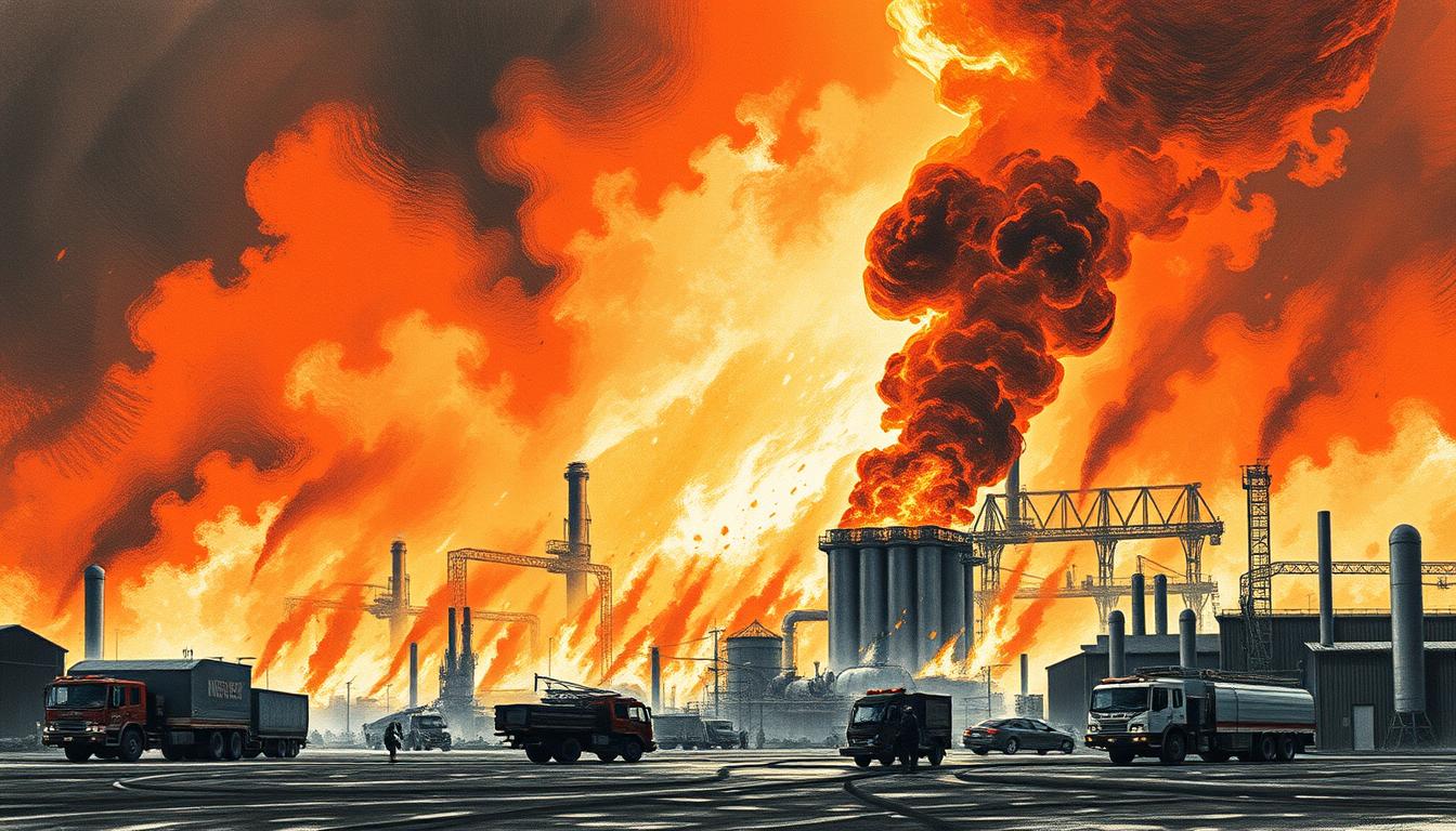 Großbrand Freiburg Industriegebiet