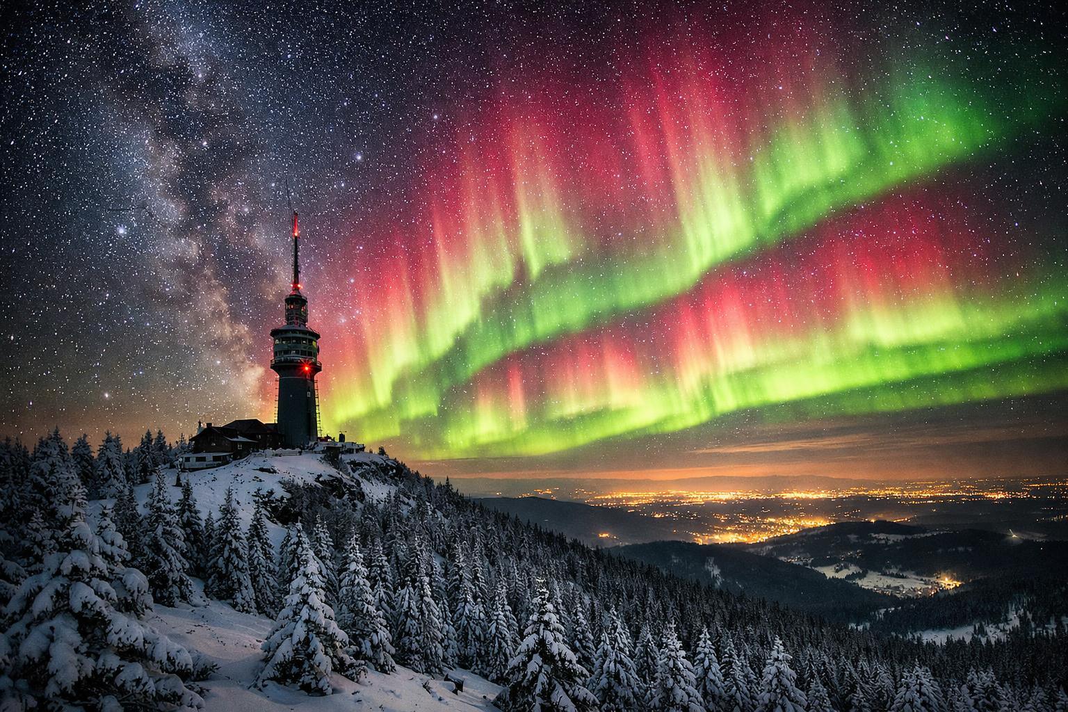 Polarlichter Baden-Württemberg: Nordlichter leuchten über BW