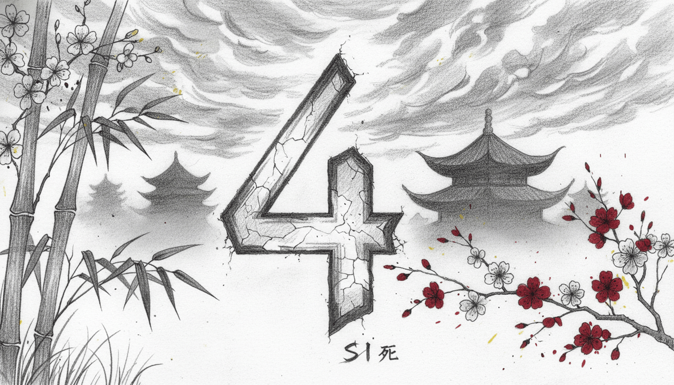 Zahl 4 Unglück Asien