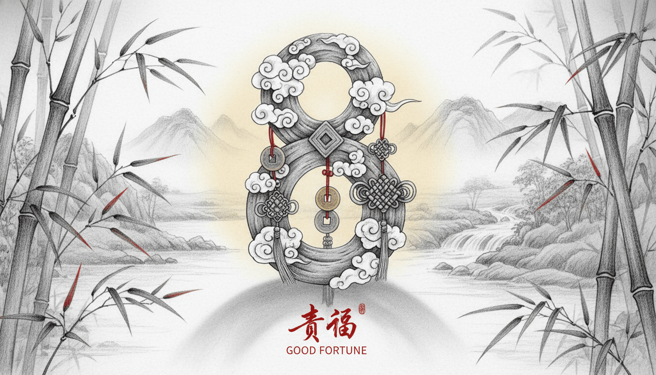 Zahl 8 Glück China