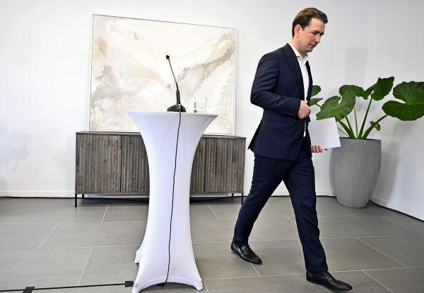 Neos: Sebastian Kurz bei einer Pressekonferenz, nachdem er im Mai 2025 vom Vorwurf der Falschaussage in einem Untersuchung...