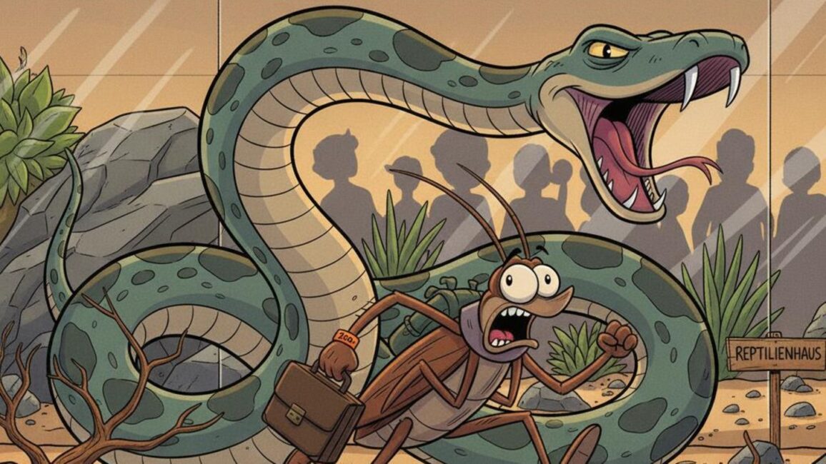 Aktion im Zoo: Sauer auf den Ex? Verfüttern Sie ihn doch als Kakerlake!