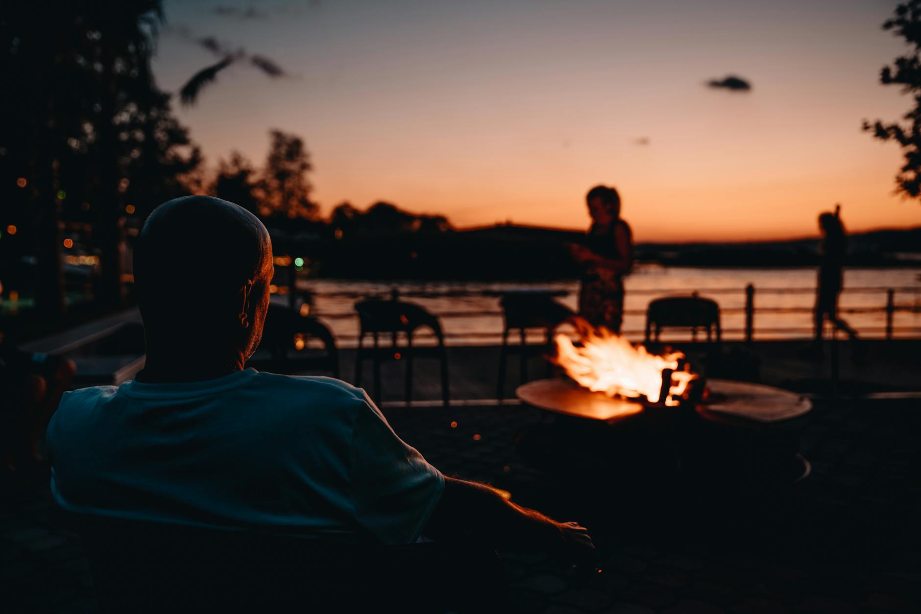 Detailansicht: Feuerstelle Terrasse