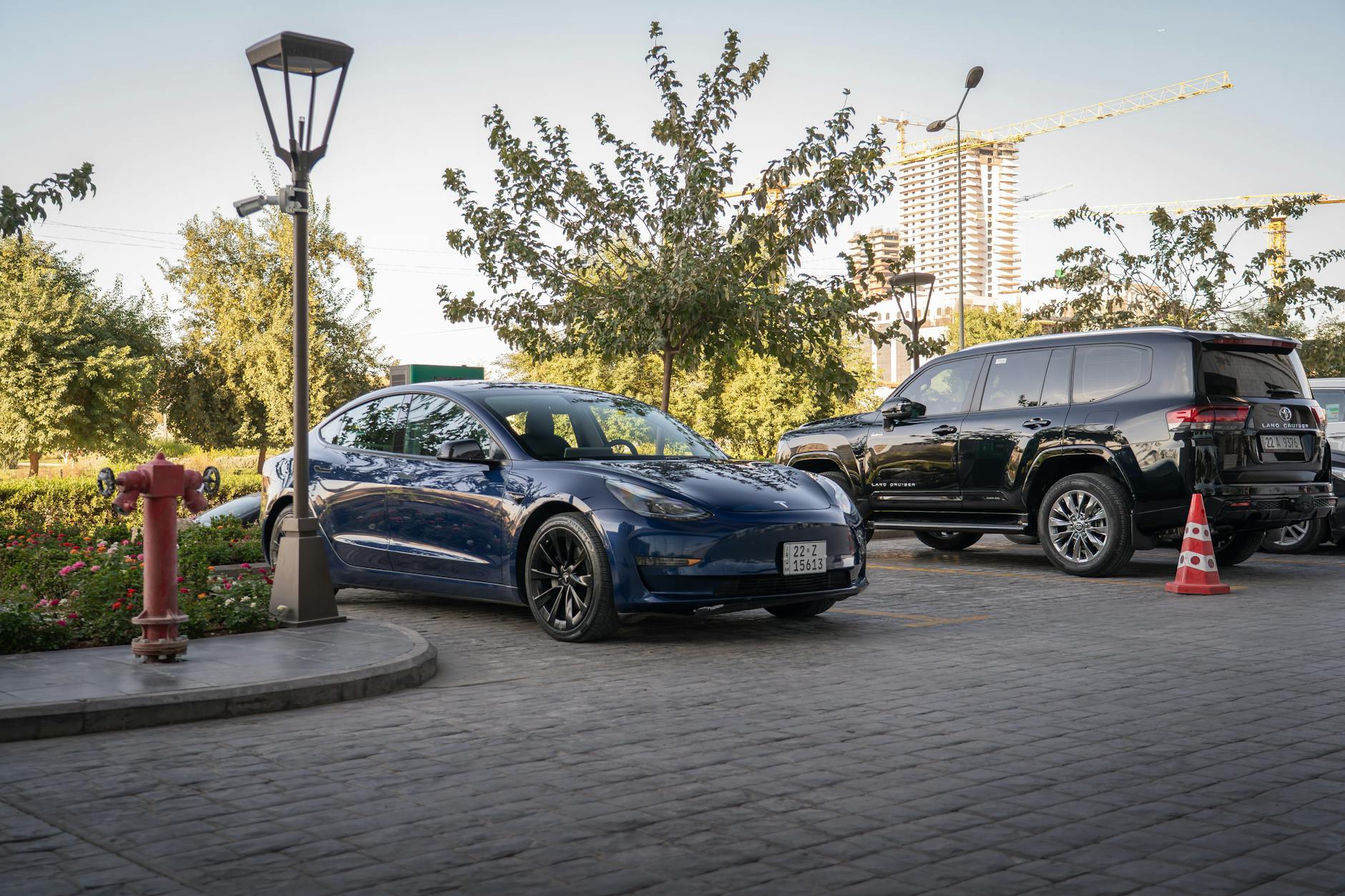 Detailansicht: Tesla Auto Unfall