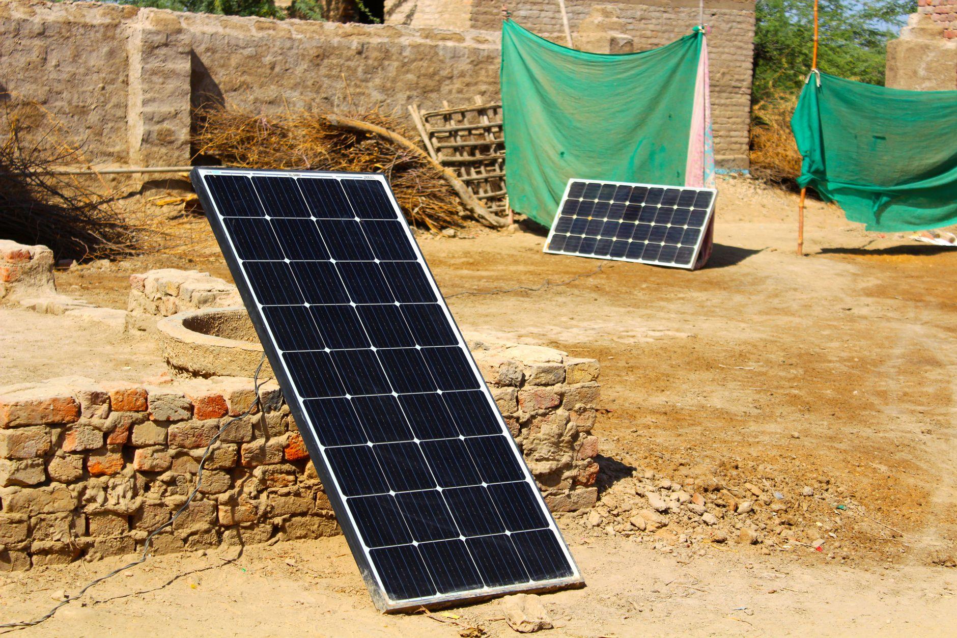 Detailansicht: Mini Solaranlage